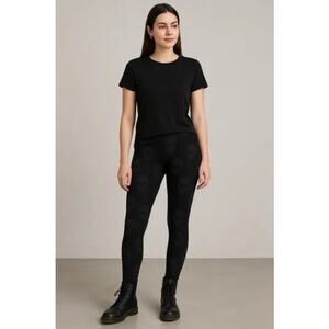 One Blonde One Brunette Skull Print Leggings Goth Streetwear XS/S